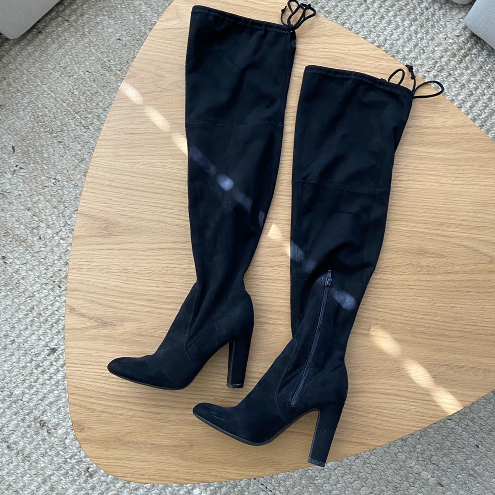 Unisa Over The Knee Boots Black Size 6.5